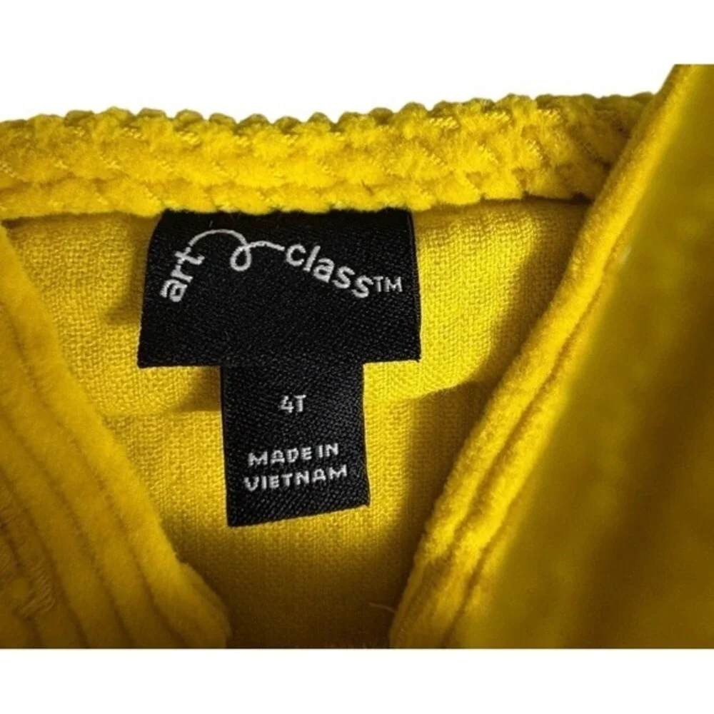 Art Class Toddler Girls Mustard Yellow Ribbed Corduroy Pinafore Dress | Size‎ 4T